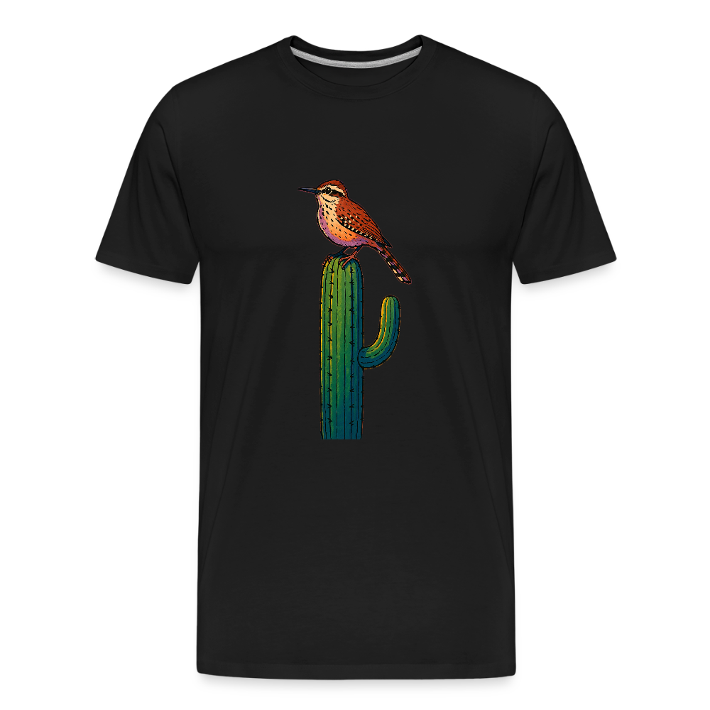 Cactus Wren Spotlight | Men's Organic T-Shirt - Black - black