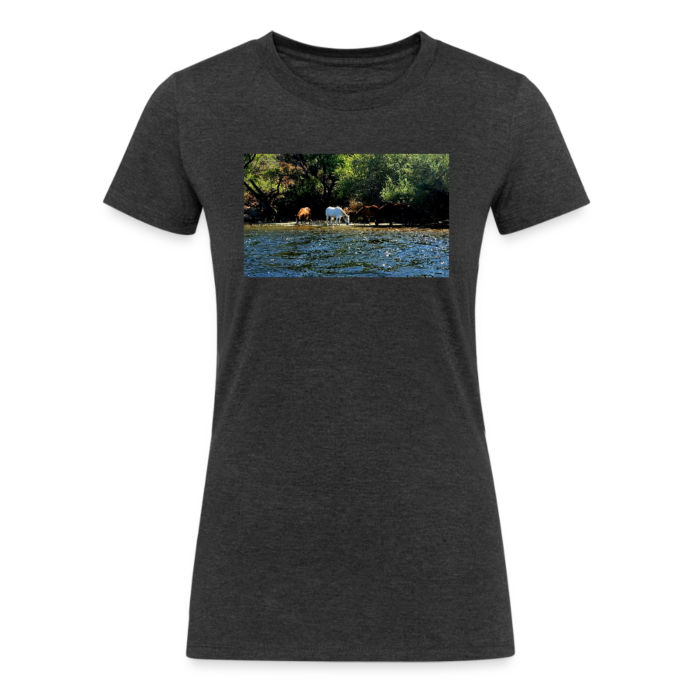 Salt River Horses | Women's Tri-Blend T-Shirt - Black - heather black