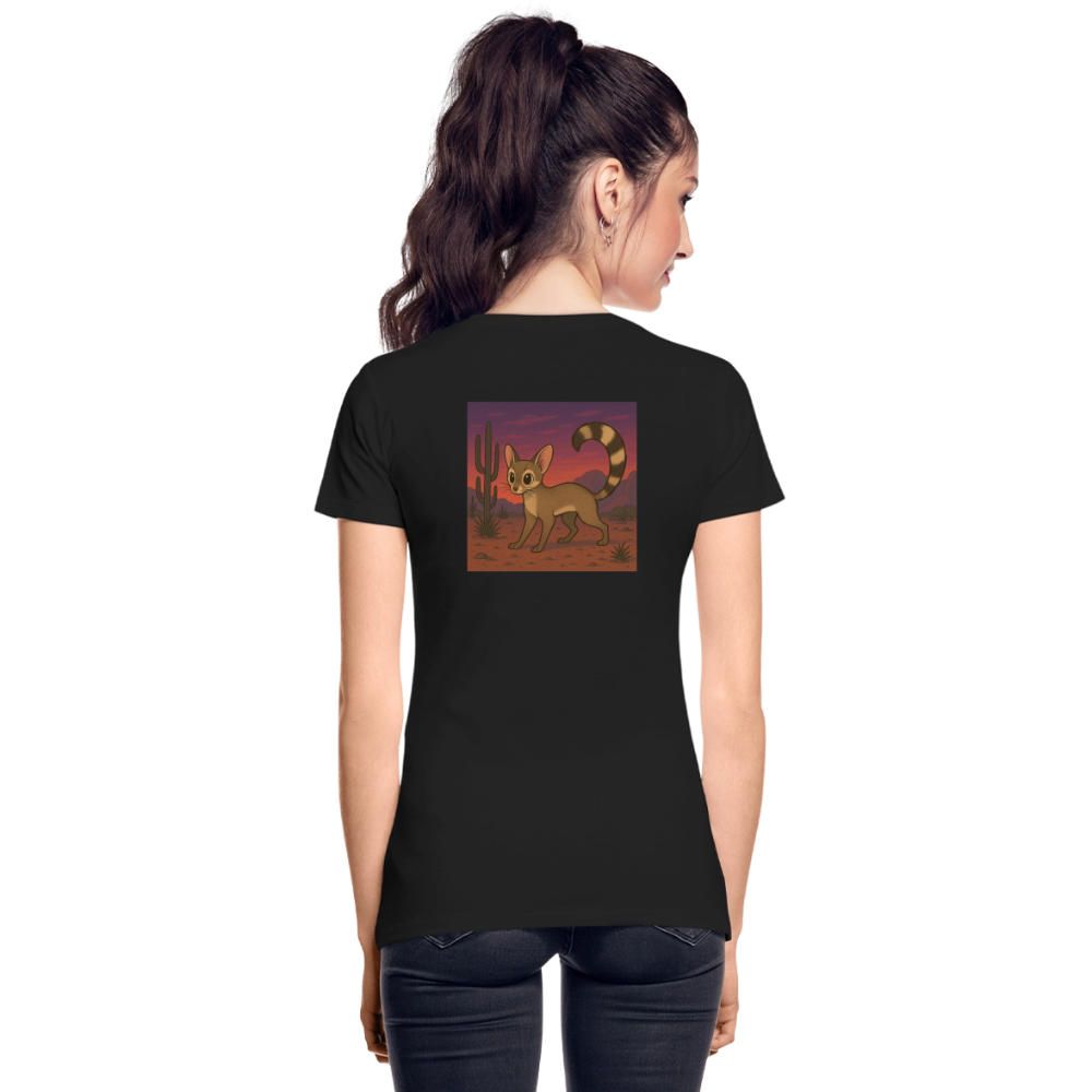 Ringtail Landscape | Women's Organic Classic T-Shirt - Black - black