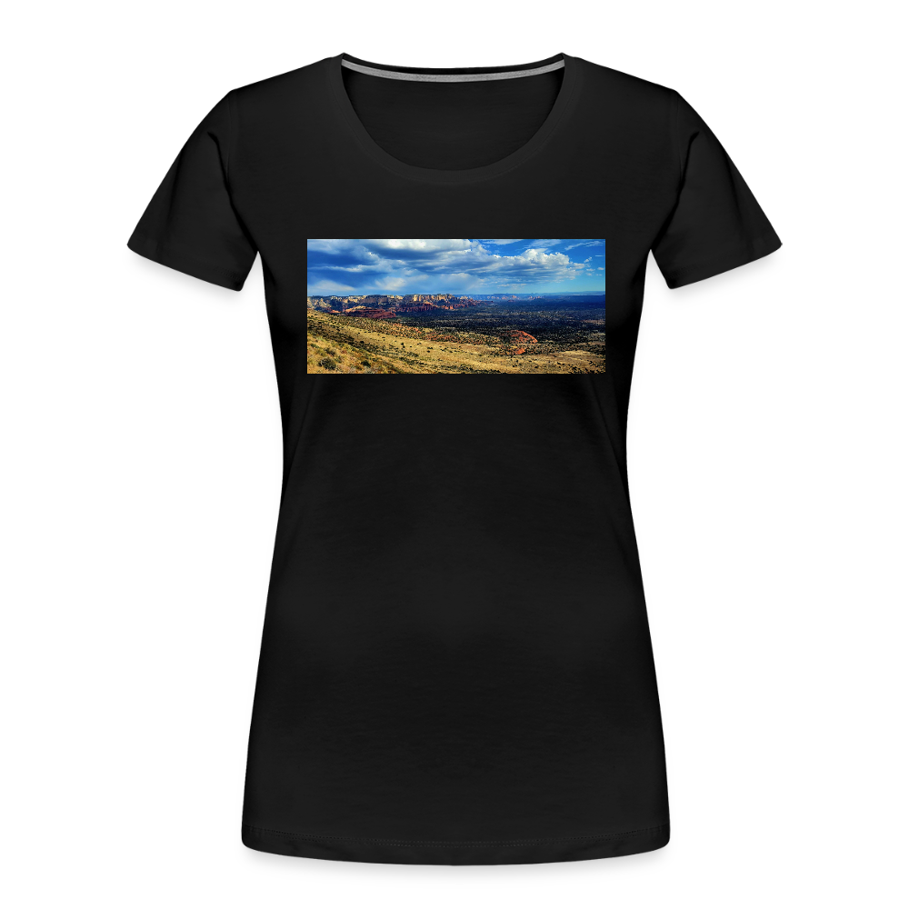 Verde Valley Views | Women's Organic T-Shirt - Black - black