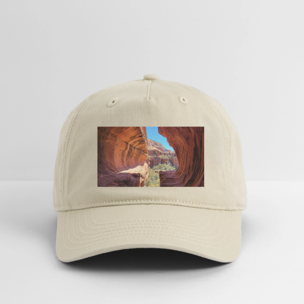 Sedona Vortex | Organic Baseball Hat - Khaki - khaki