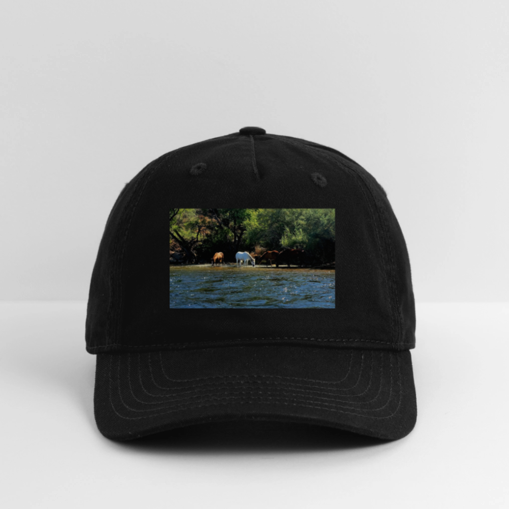 Salt River Horses | Organic Baseball Hat - Black - black