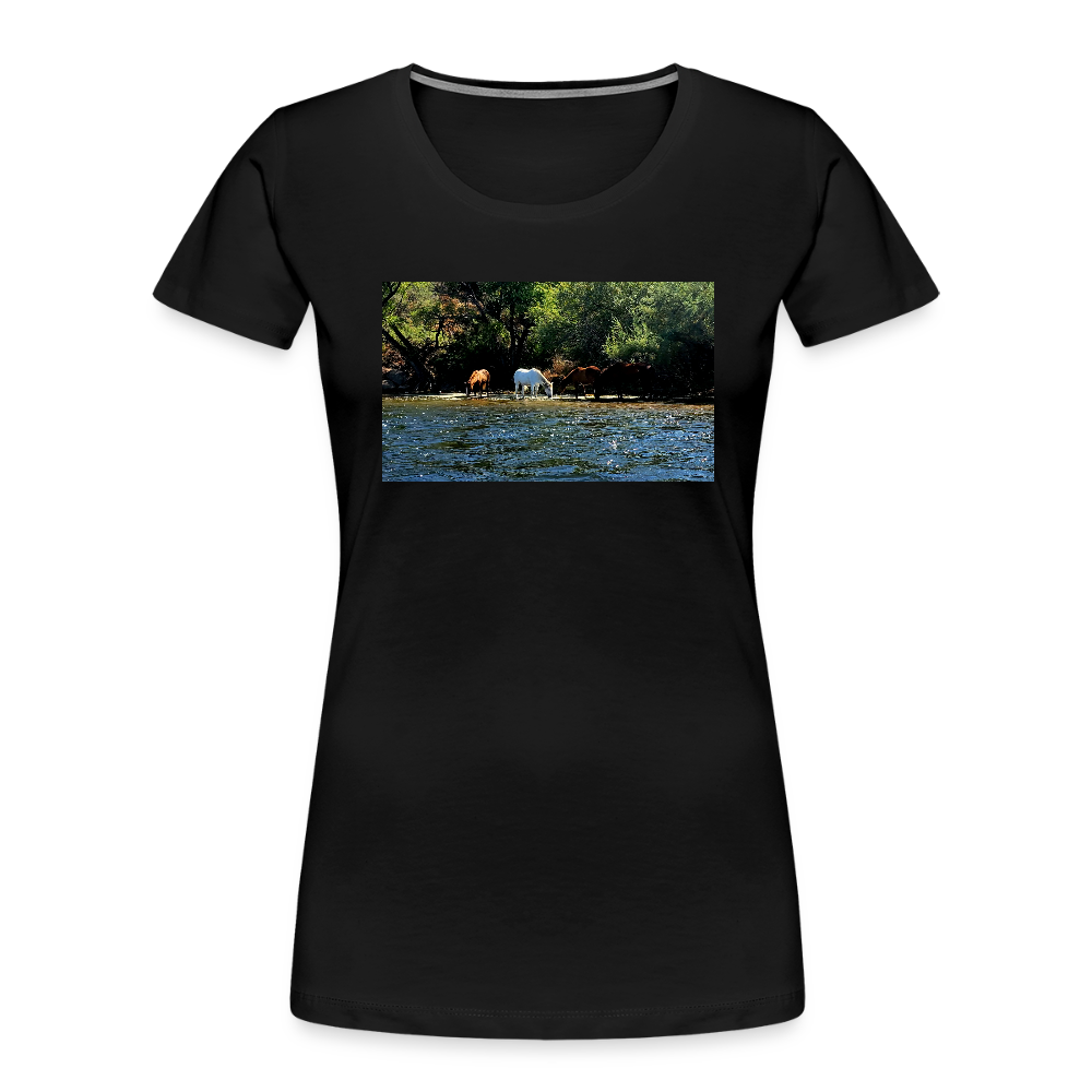 Salt River Horses | Women's Organic T-Shirt - Black - black