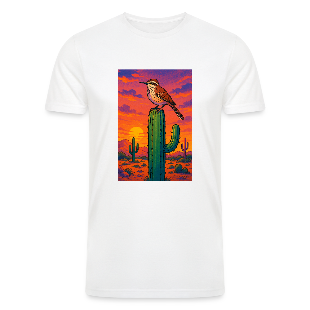 Cactus Wren Landscape | Men's Tri-Blend T-Shirt - White - white