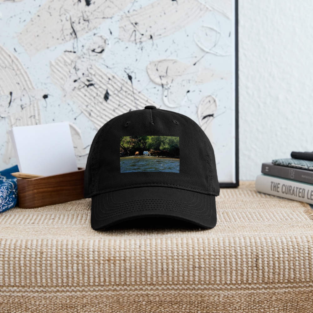 Salt River Horses | Organic Baseball Hat - Black - black
