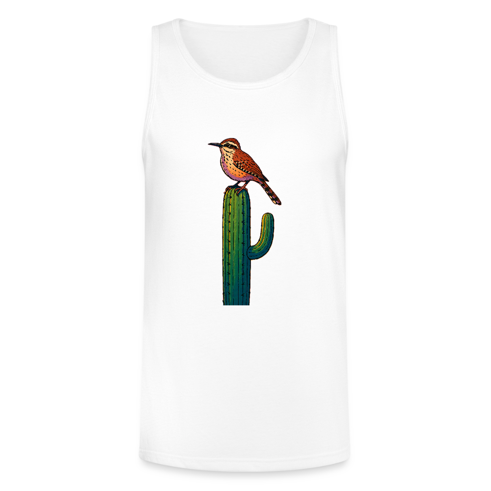 Cactus Wren Spotlight | Men's Tri-Blend Tank - White - white