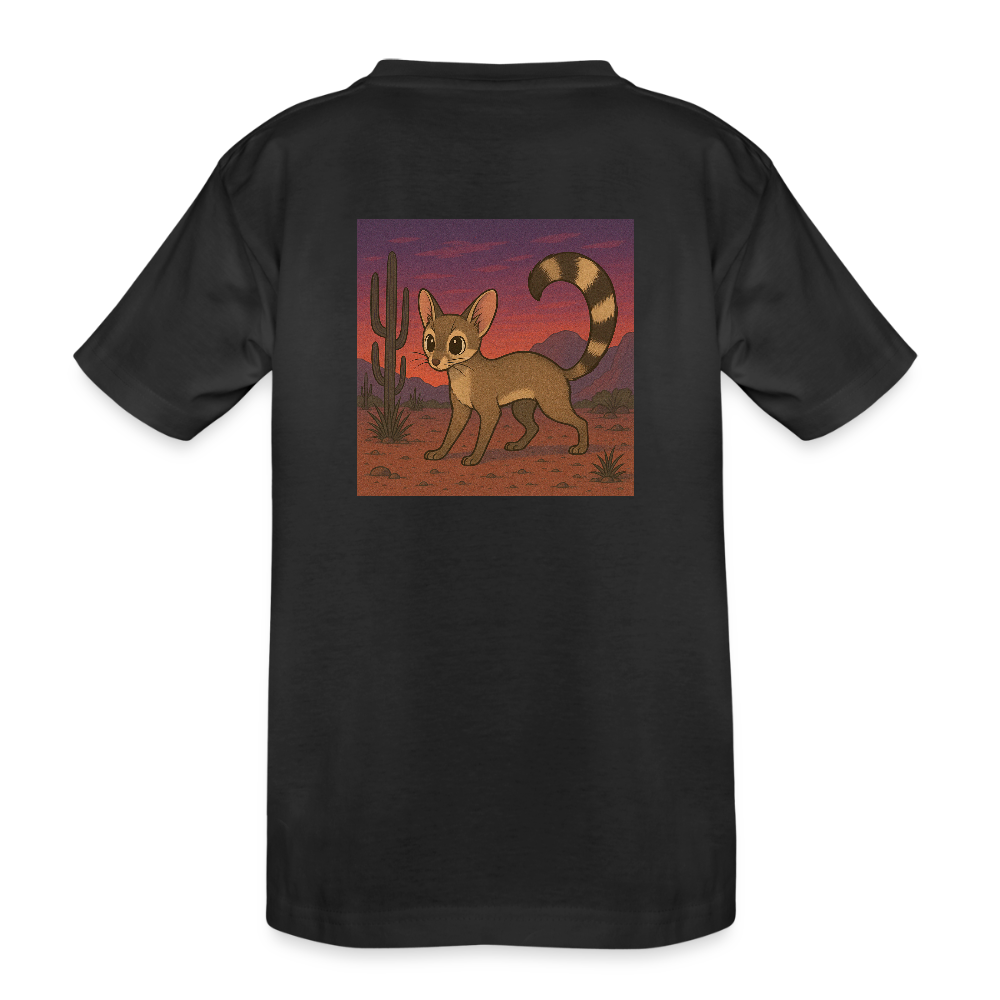 Ringtail Landscape | Kids Organic Classic T-Shirt - Black - black
