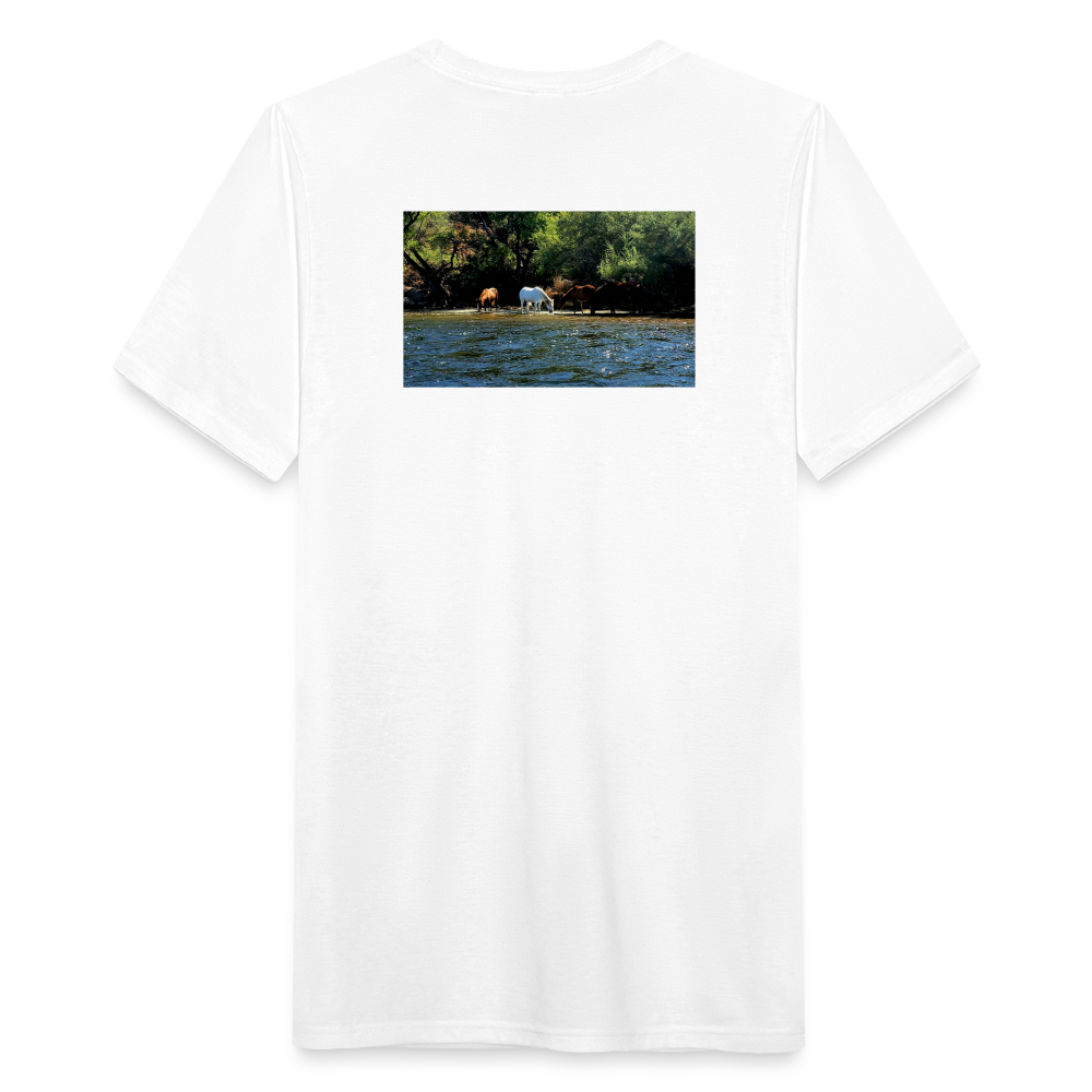 Salt River Horses | Men's Tri-Blend Classic T-Shirt - White - white