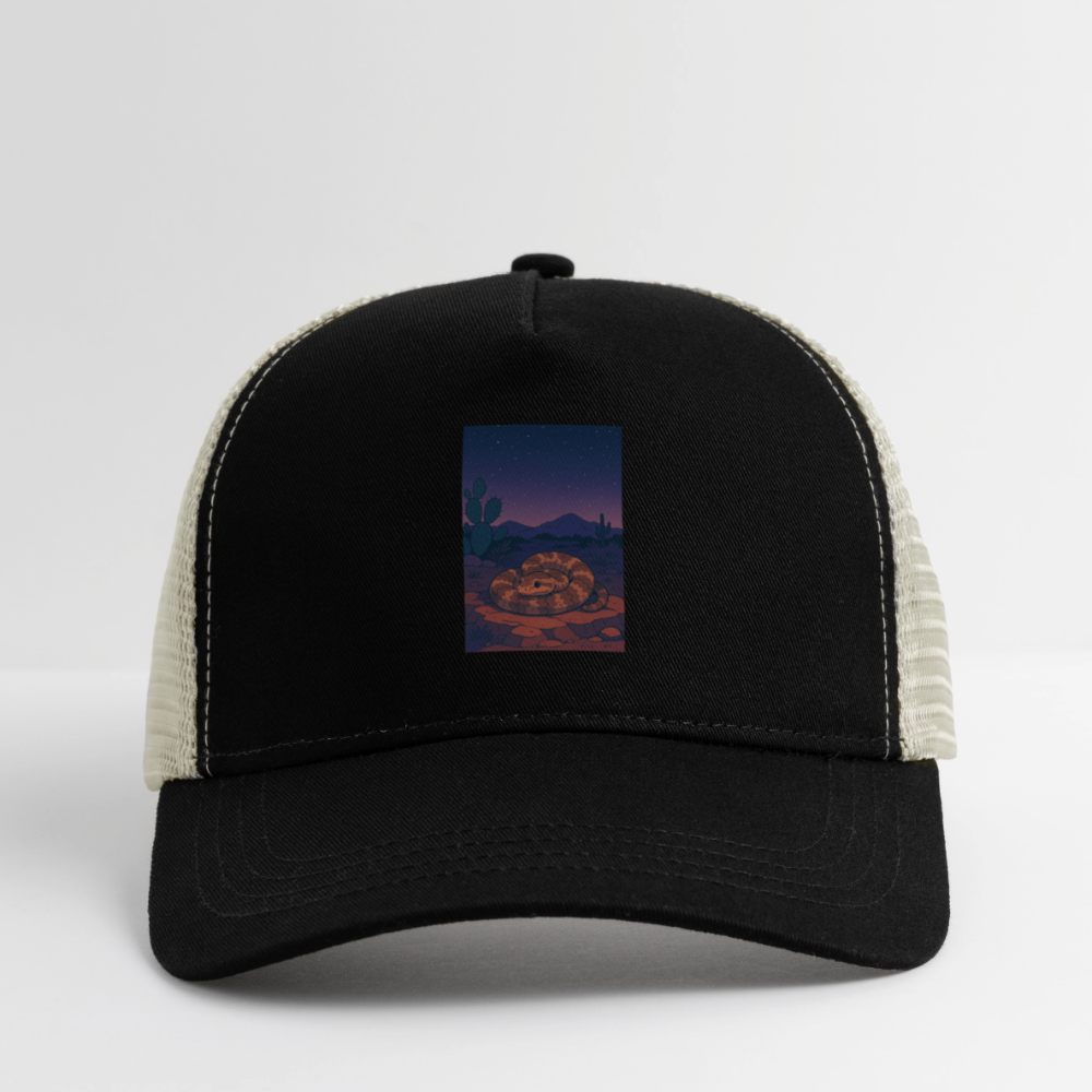 'Ridge-nosed Rattlesnake | Landscape' Eco Trucker Cap - black/oyster