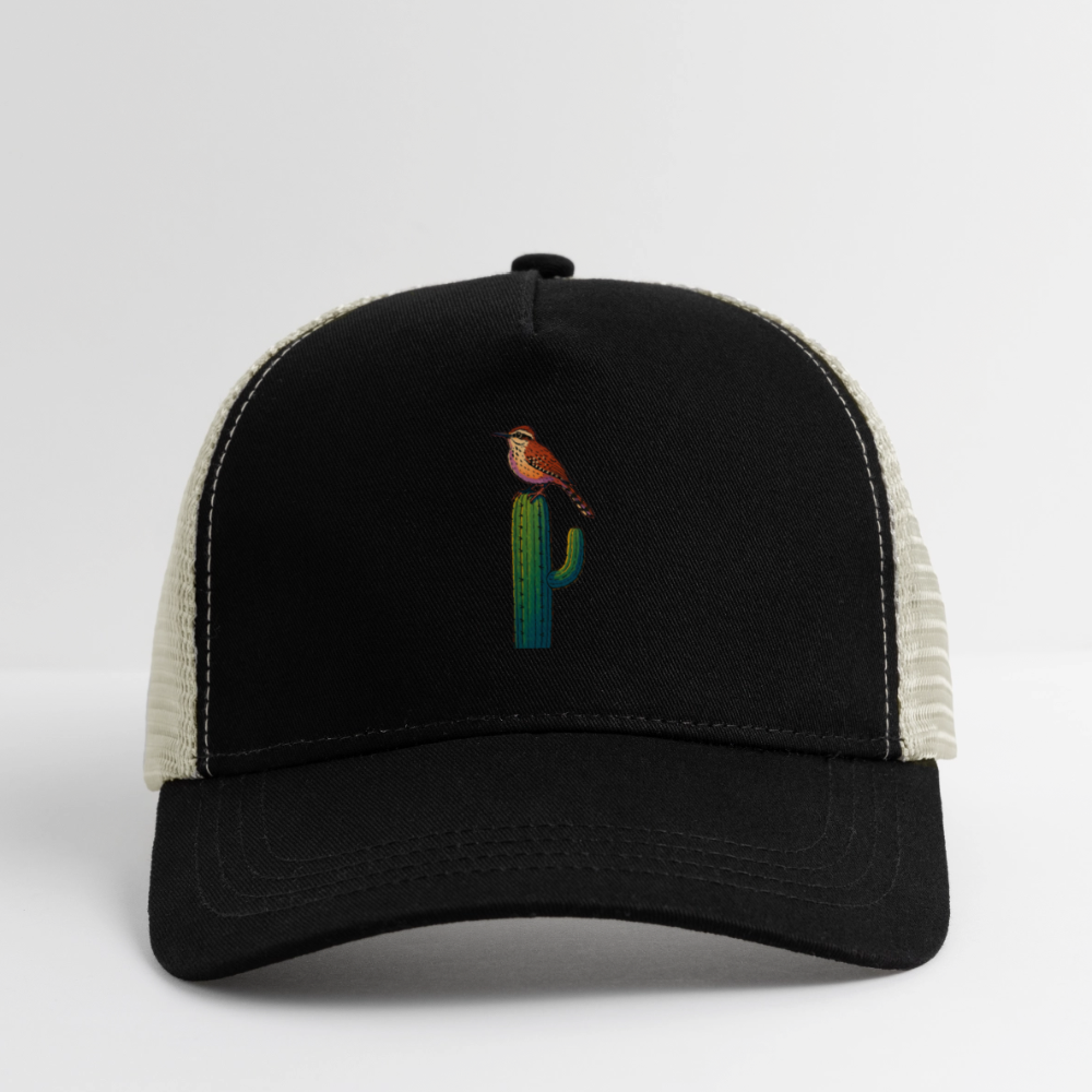 Cactus Wren Spotlight | Eco Trucker Hat - black/oyster