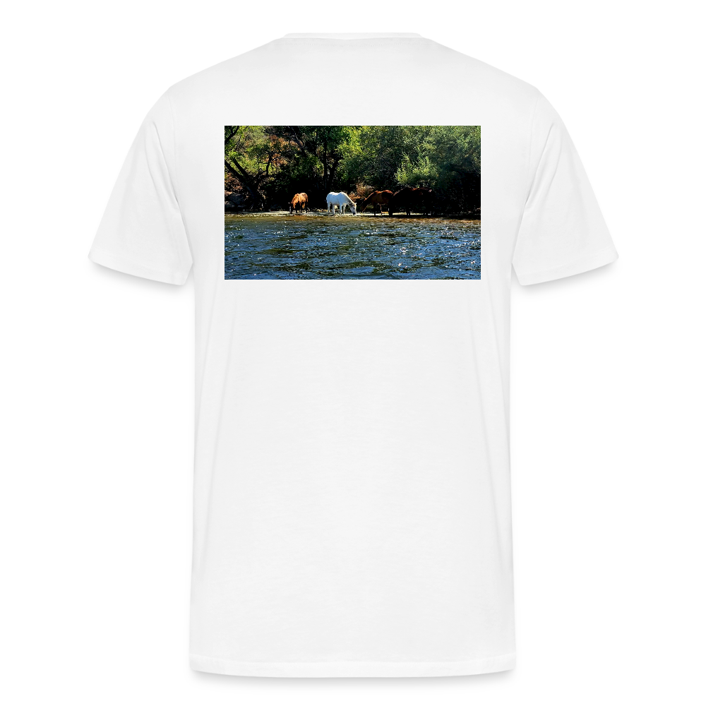 Salt River Horses | Men's Organic Classic T-Shirt - White - white
