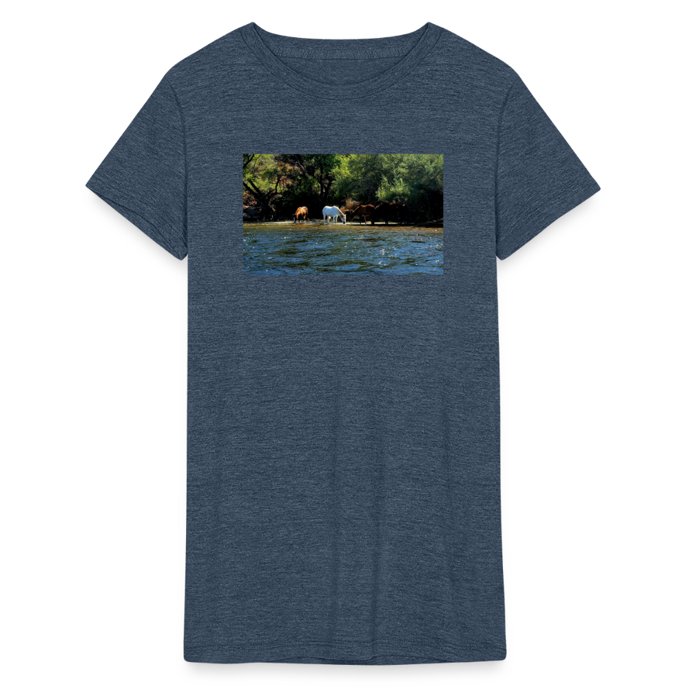 Salt River Horses | Women's Tri-Blend T-Shirt - Navy - heather navy
