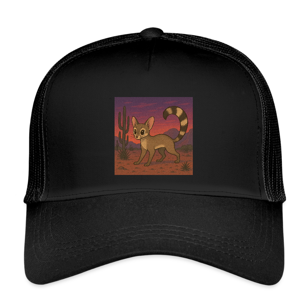 'Ringtail| Landscape' Trucker Hat - black/black