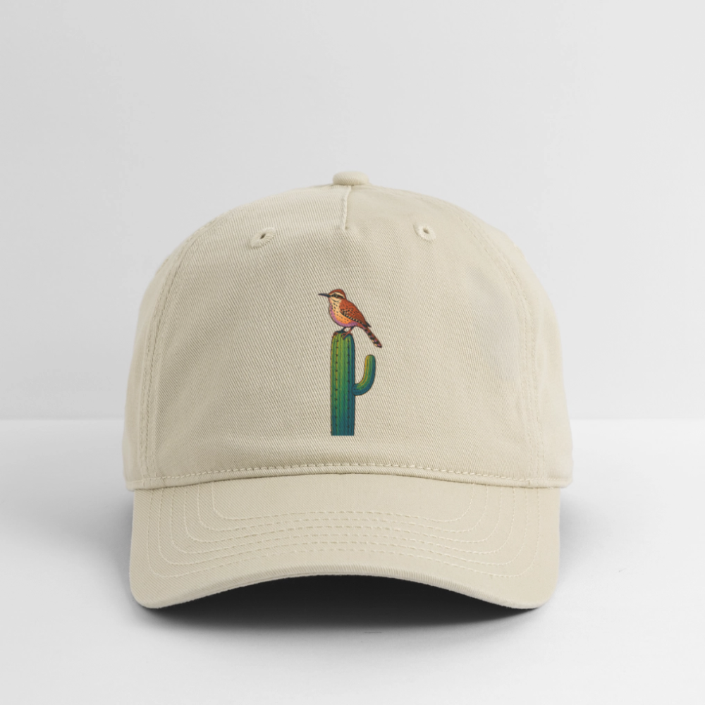 Cactus Wren Spotlight | Organic Baseball Hat - Khaki - khaki