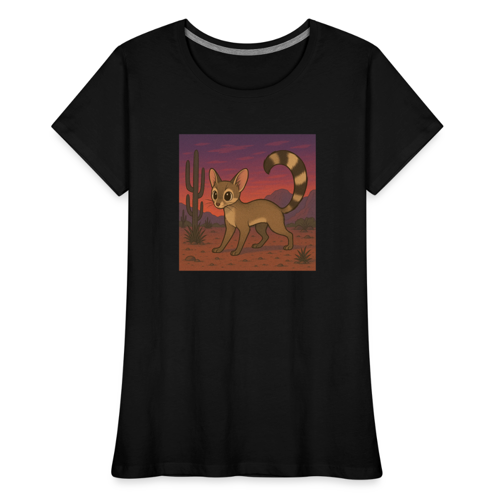 Ringtail Landscape | Women's Organic T-Shirt - Black - black