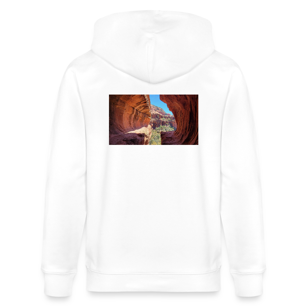Sedona Vortex | Organic Zip Hoodie - White - white