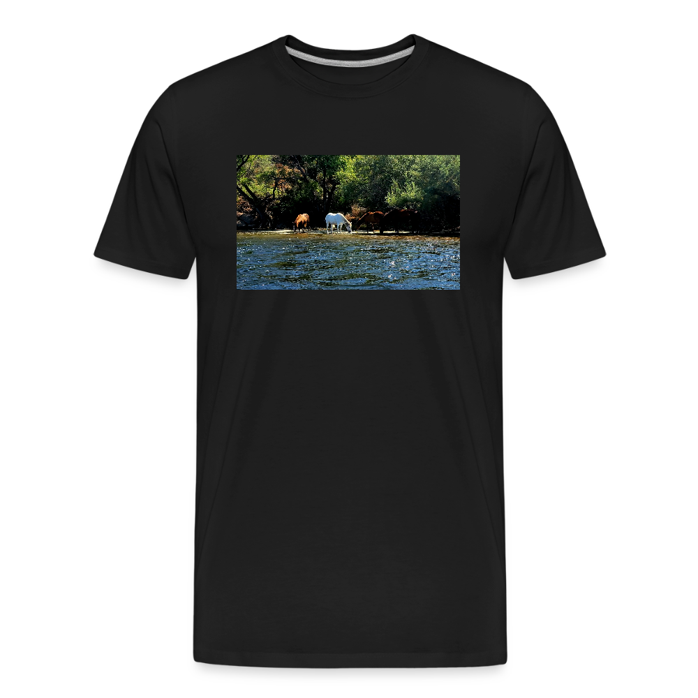 Salt River Horses | Men's Organic T-Shirt - Black - black