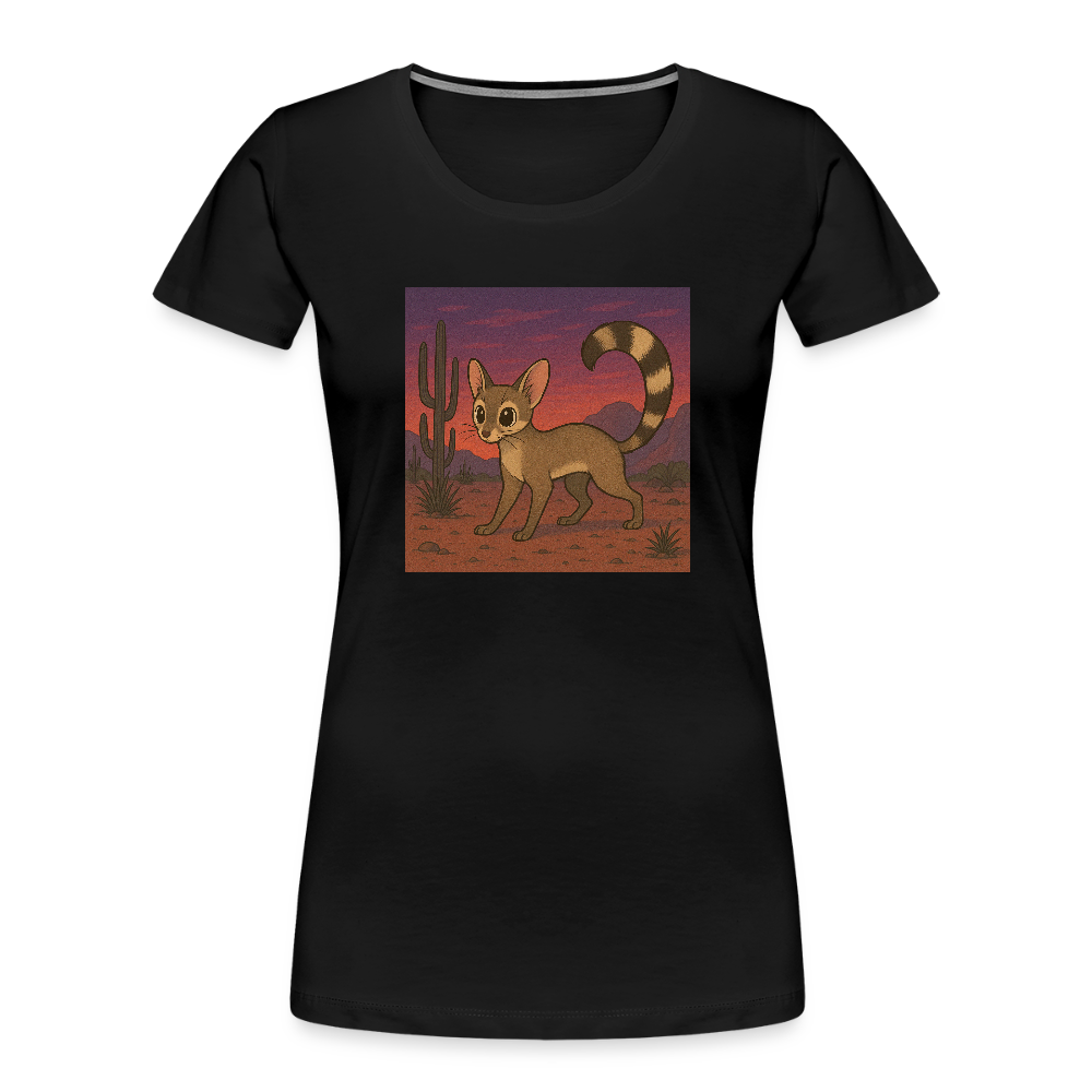 Ringtail Landscape | Women's Organic T-Shirt - Black - black