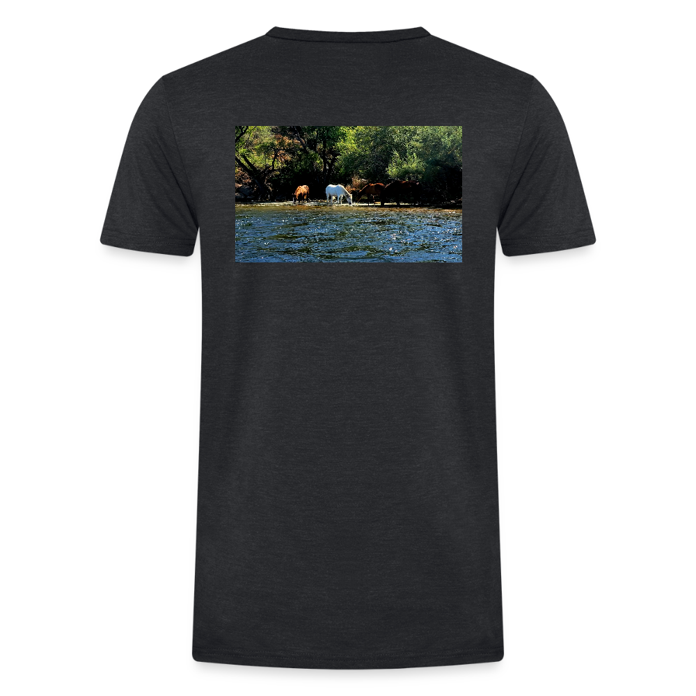 Salt River Horses | Men's Tri-Blend Classic T-Shirt - Black - heather black