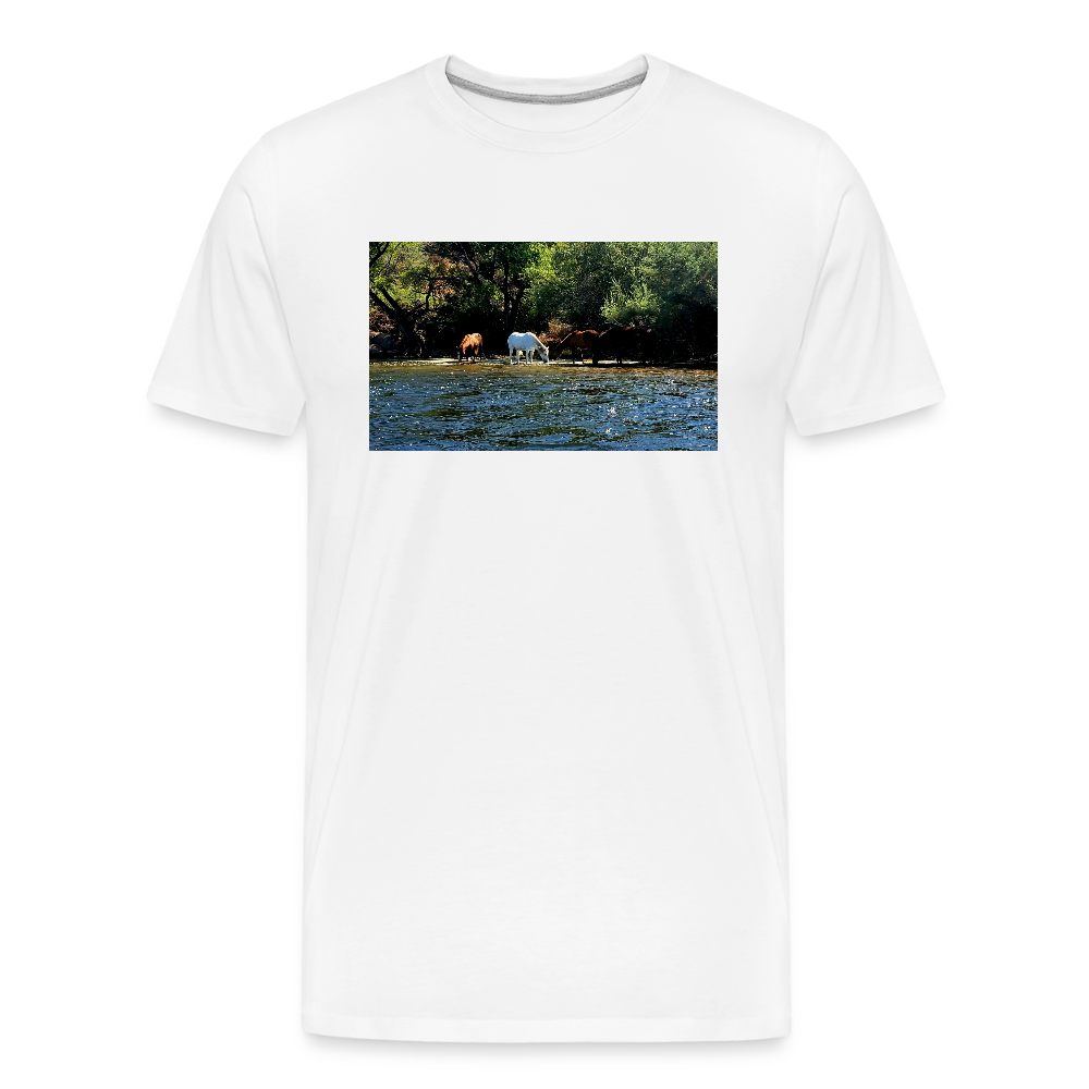 Salt River Horses | Men's Organic T-Shirt - White - white