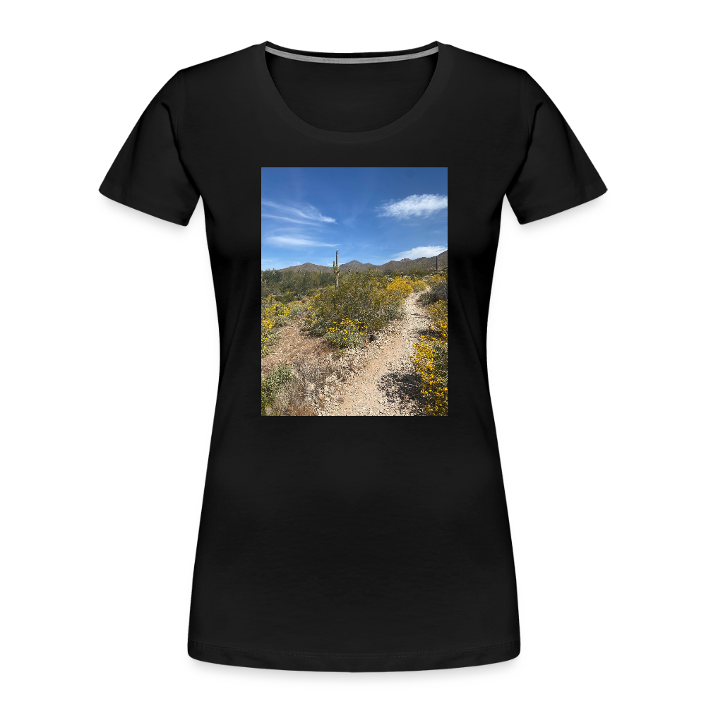 Lost Dog Trail | Women's Organic T-Shirt - Black - black