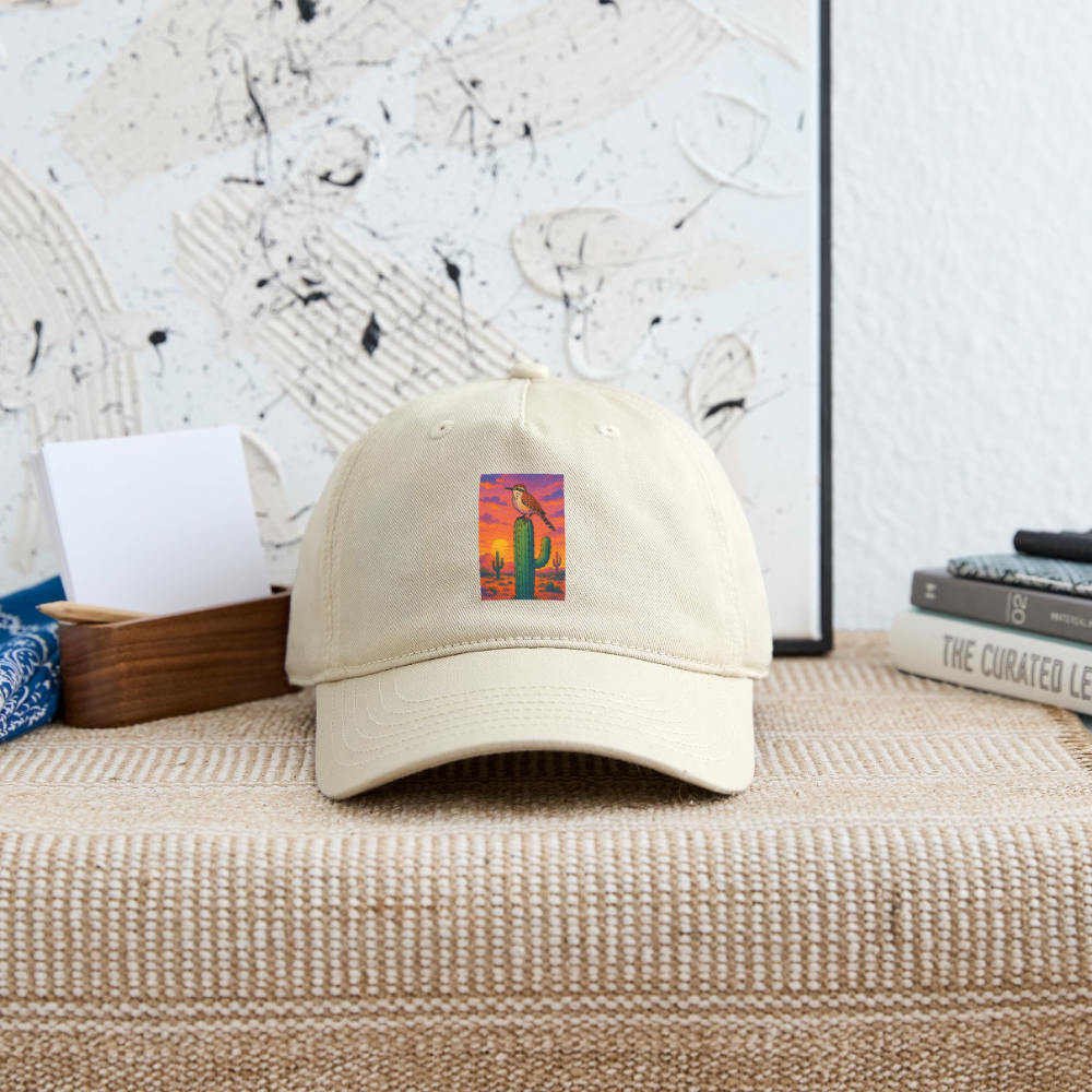 Cactus Wren Landscape | Organic Baseball Hat - Khaki - khaki