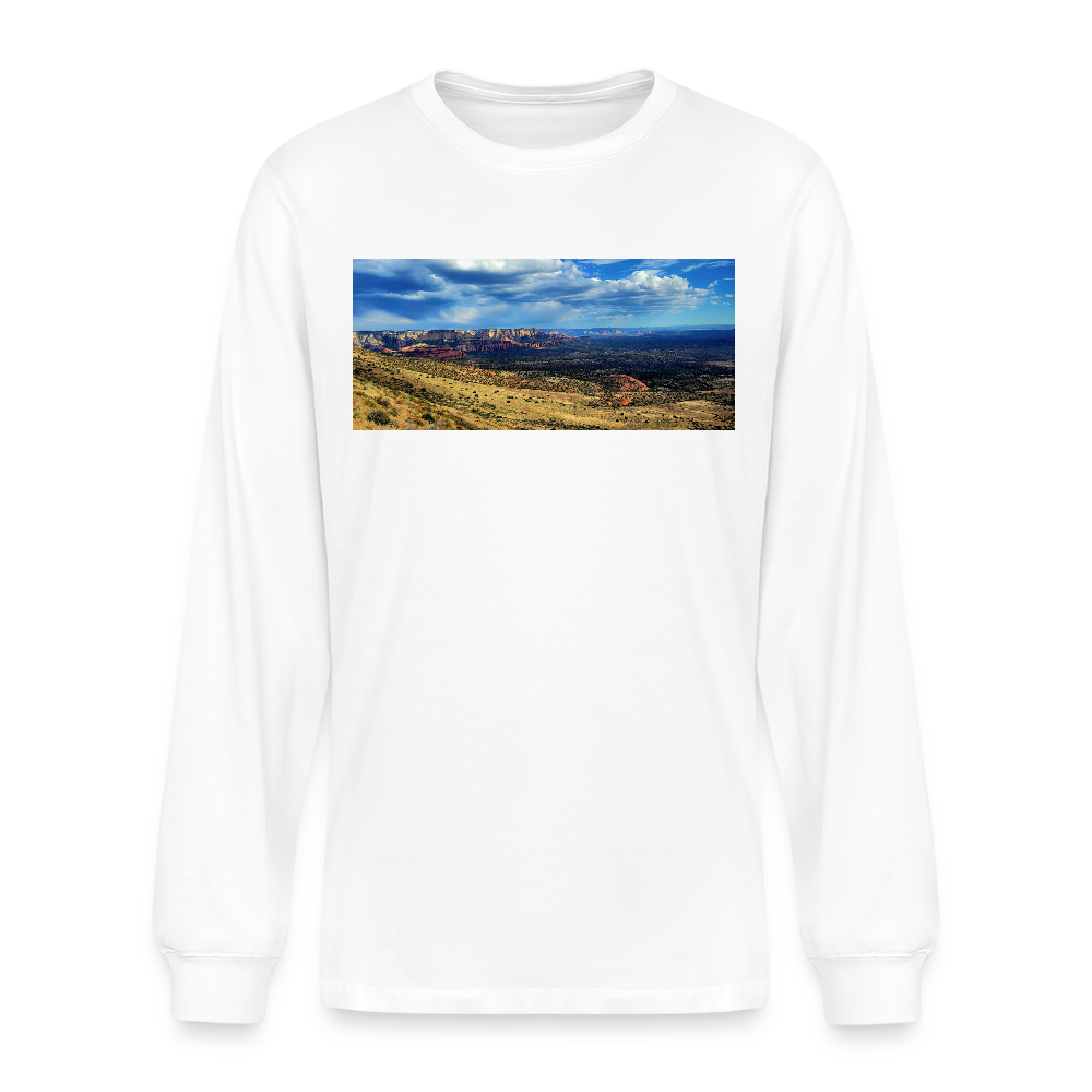 Verde Valley Views | Men's Organic Long Sleeve T-Shirt - White - white