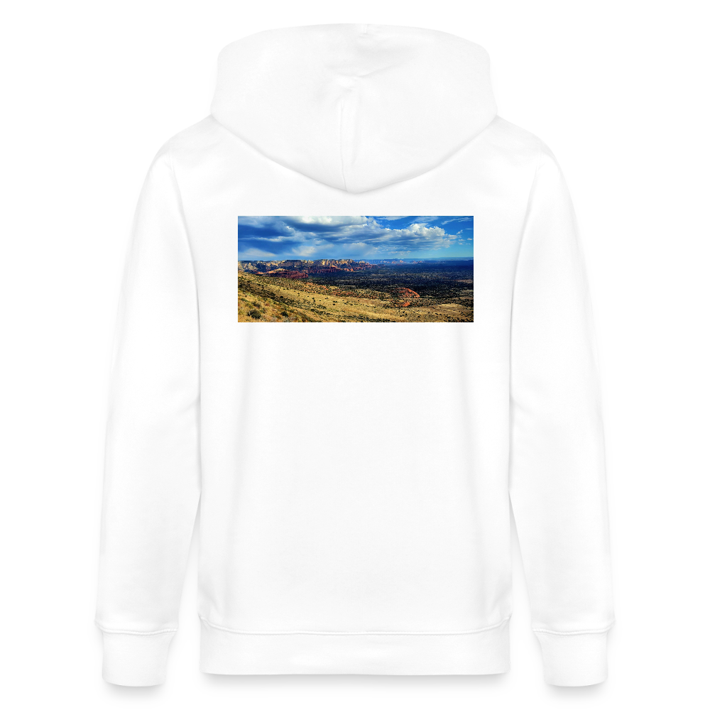 Verde Valley Views | Organic Zip Hoodie - White - white