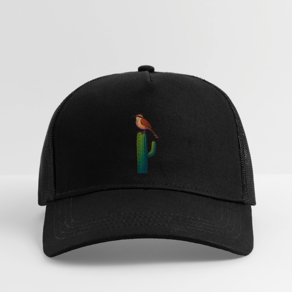 Cactus Wren Spotlight | Eco Trucker Hat - black/black