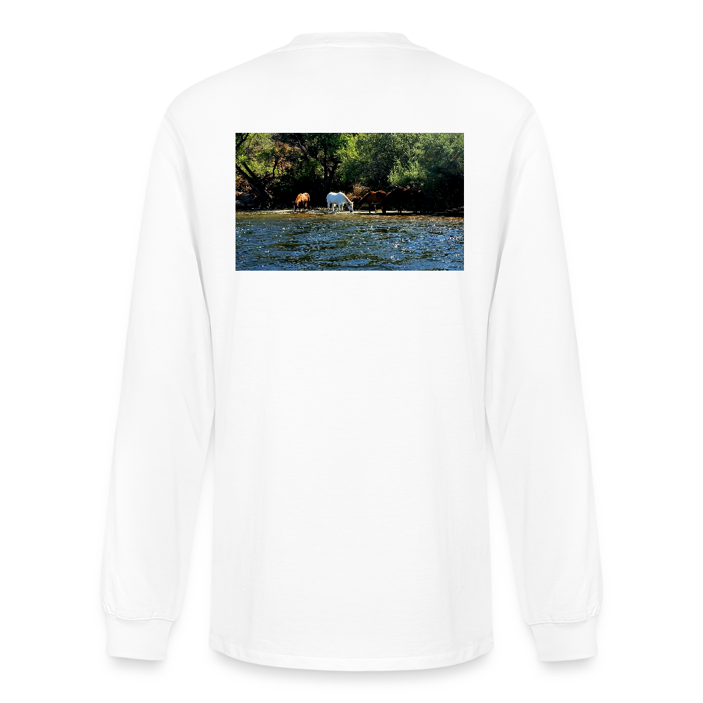 Salt River Horses | Men's Organic Classic Long Sleeve T-Shirt - White - white