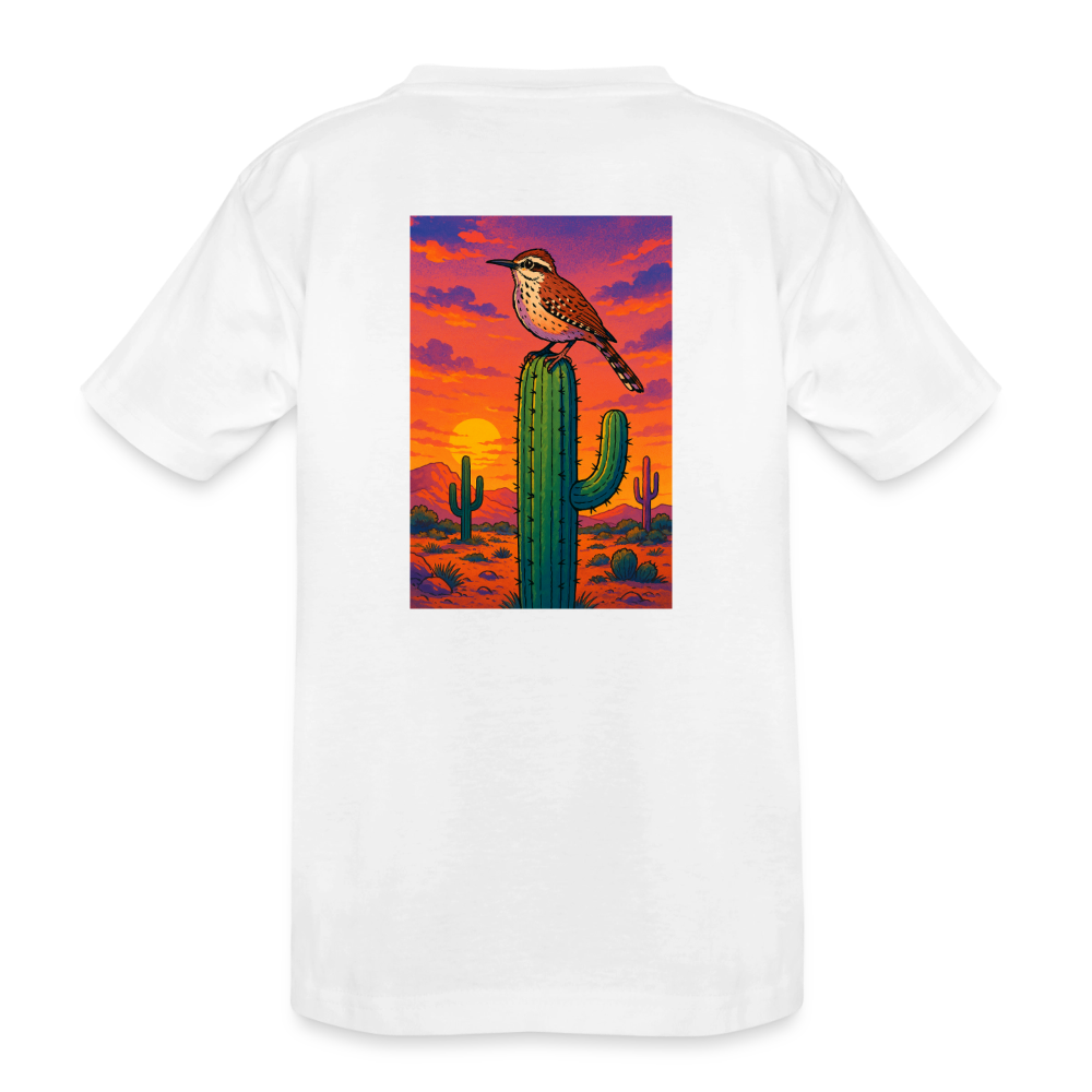 Cactus Wren Landscape | Classic Kid's T-Shirt - white