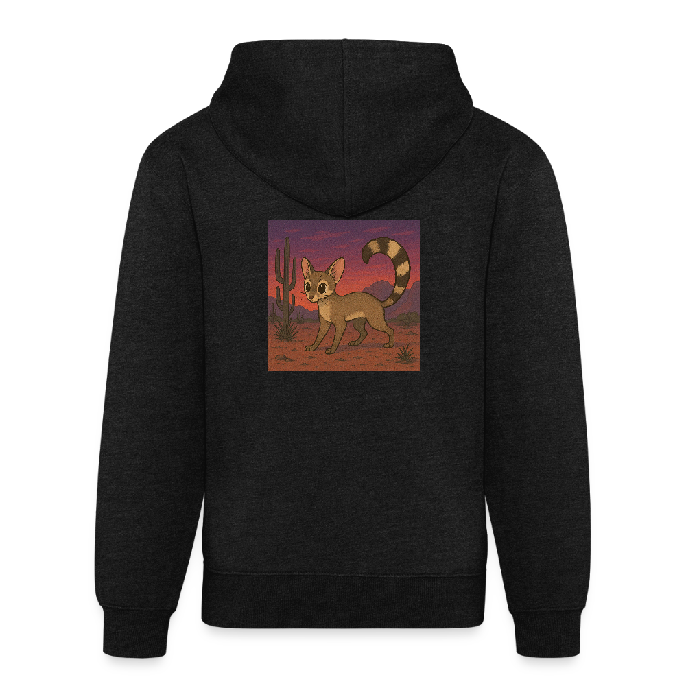 Ringtail Landscape | Tri-Blend Classic Hoodie - Charcoal - charcoal grey