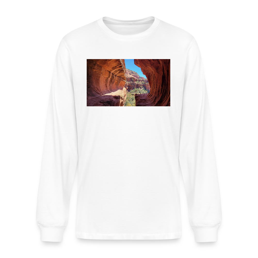 Sedona Vortex | Men's Organic Long Sleeve T-Shirt - White - white