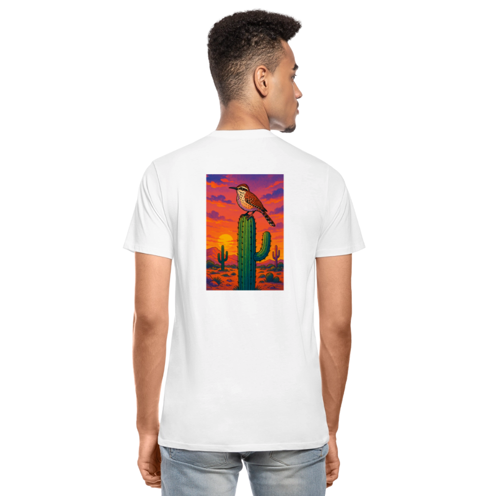 Cactus Wren Landscape | Men's Organic Classic T-Shirt - White - white
