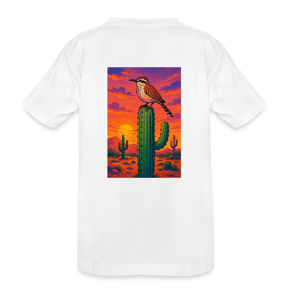 Cactus Wren Landscape | Classic Kid's T-Shirt - white