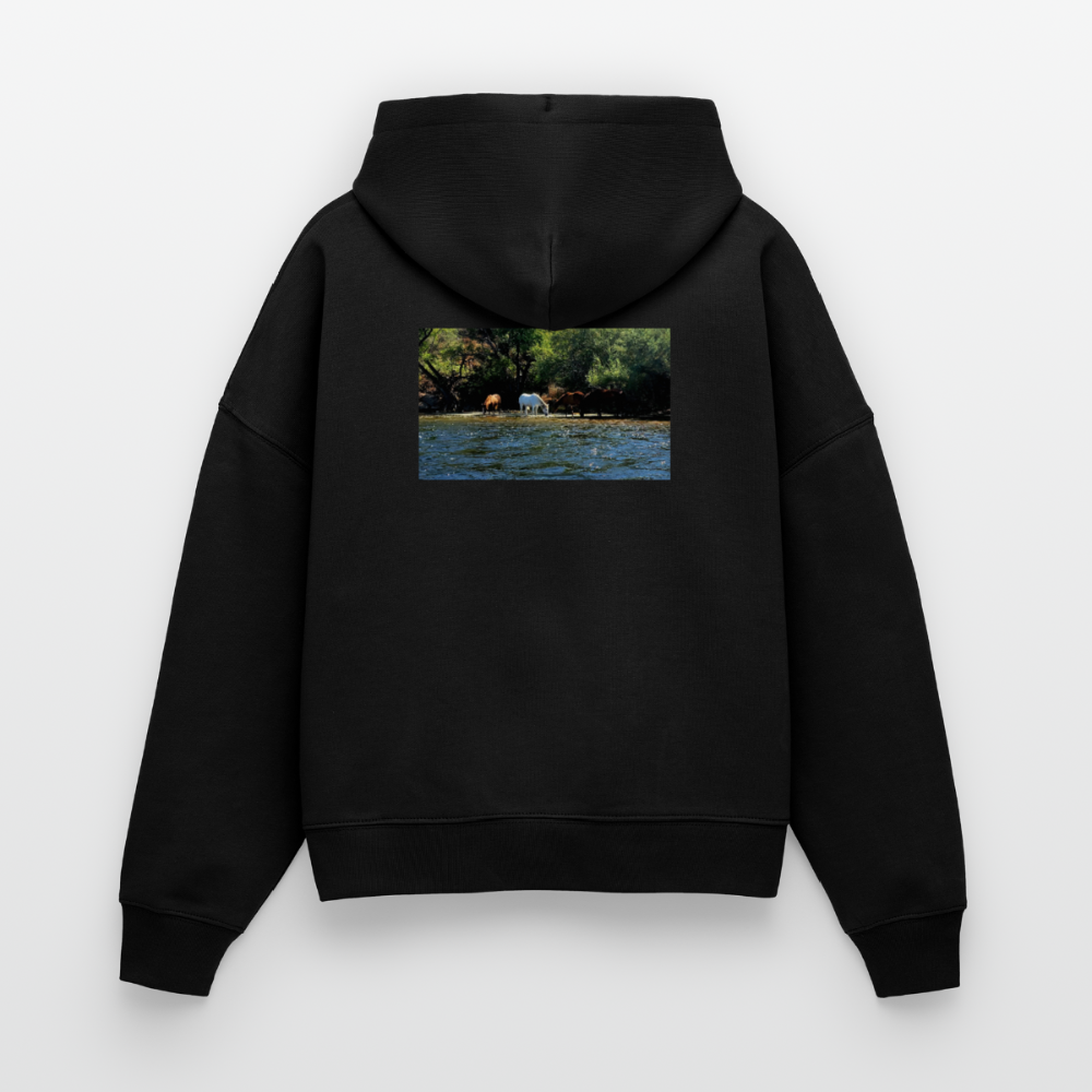 Salt River Horses | Women's Organic Classic Hoodie - Black - black