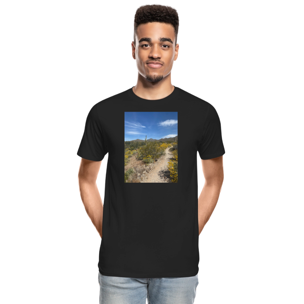 Lost Dog Trail | Men's Organic T-Shirt - Black - black