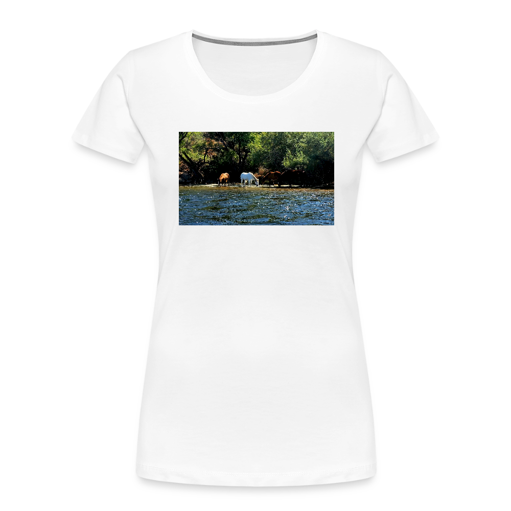 Salt River Horses | Women's Organic T-Shirt - White - white