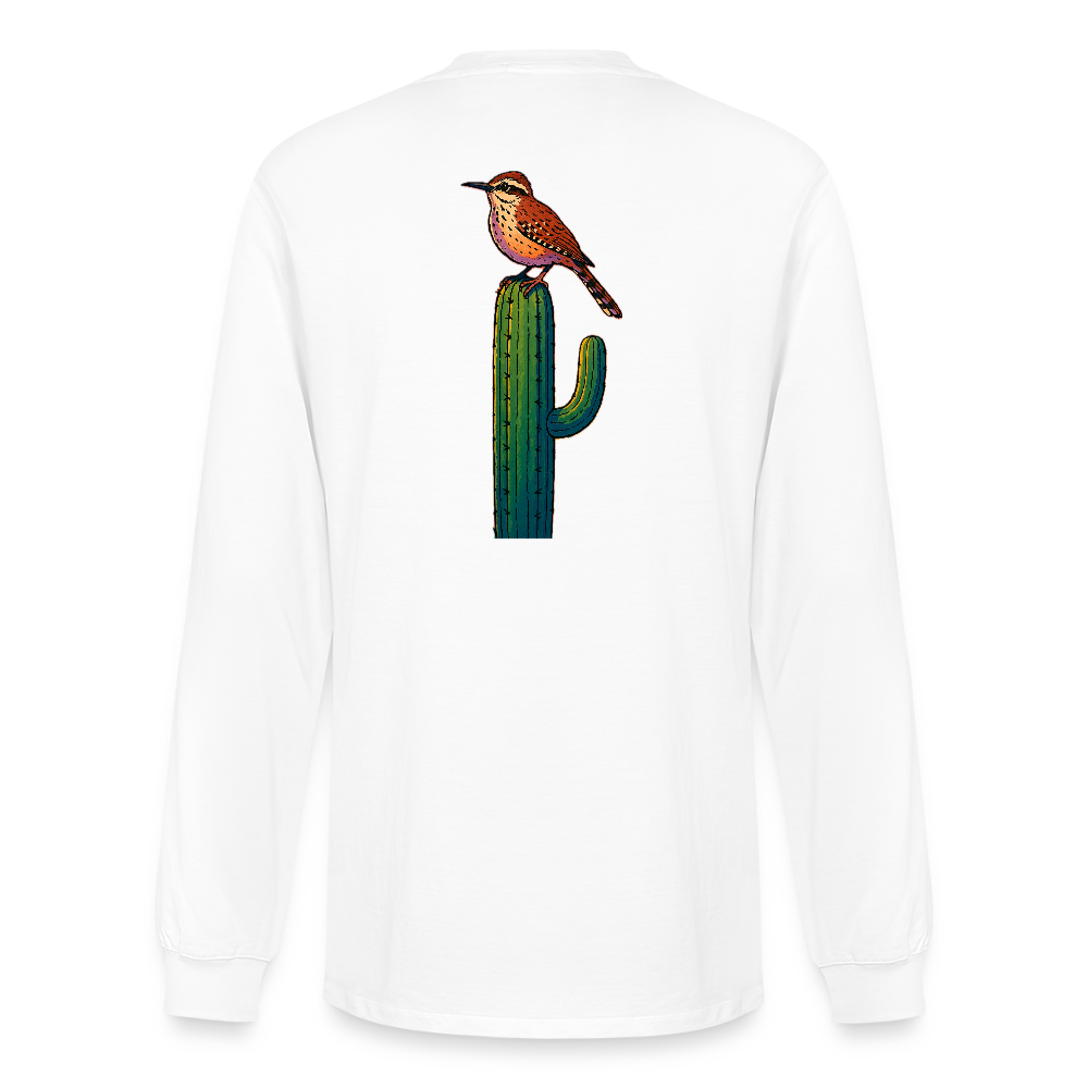 Cactus Wren Spotlight | Men's Organic Classic Long Sleeve T-Shirt - White - white