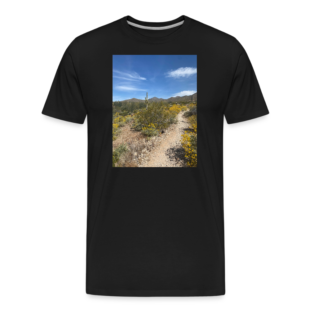 Lost Dog Trail | Men's Organic T-Shirt - Black - black