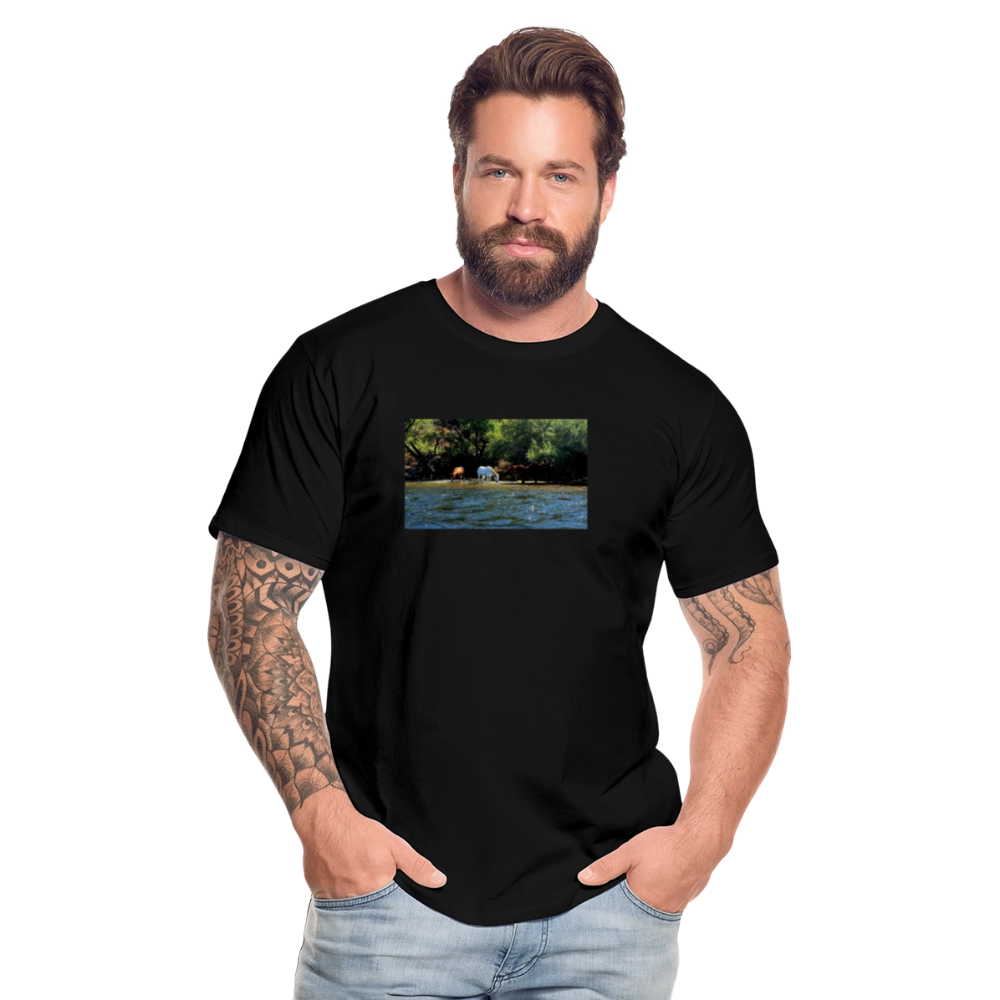 Salt River Horses | Men's Organic T-Shirt - Black - black