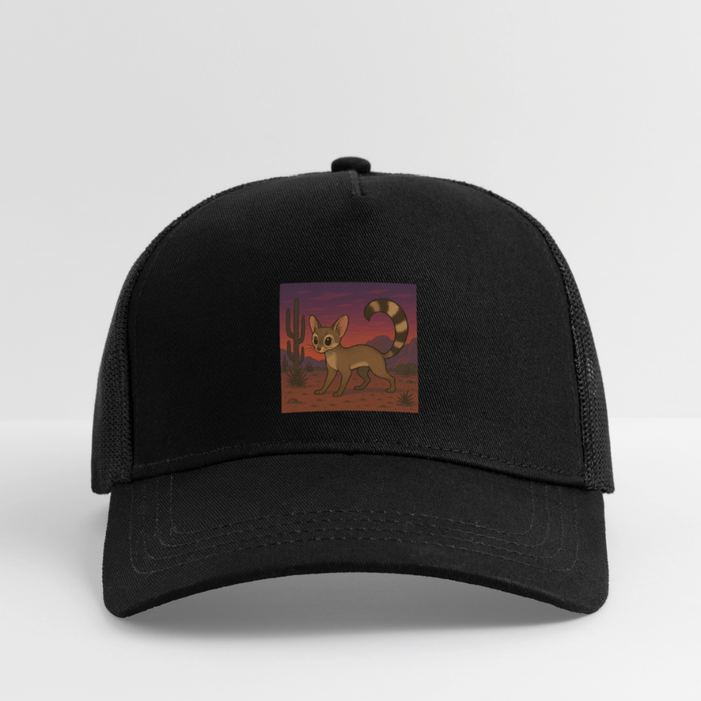 'Ringtail| Landscape' Trucker Hat - black/black