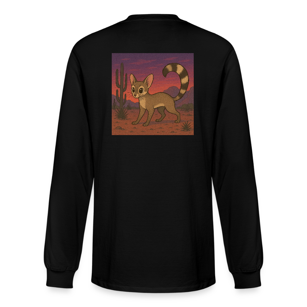 Ringtail Landscape | Men's Organic Classic Long Sleeve T-Shirt - Black - black