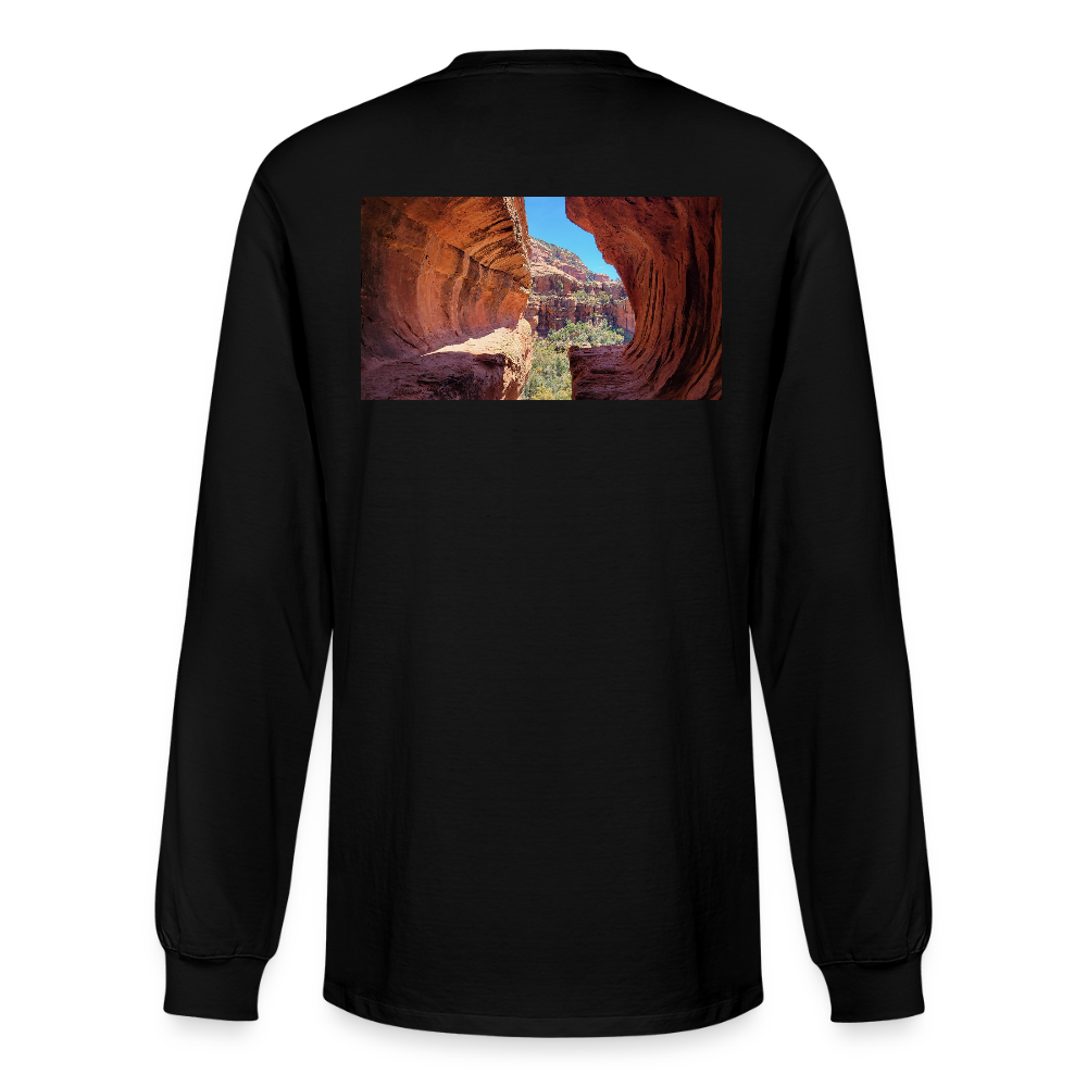 Sedona Vortex | Men's Organic Classic Long Sleeve T-Shirt - Black - black