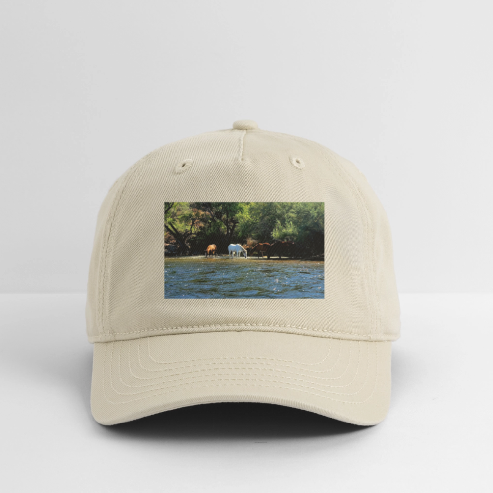 Salt River Horses | Organic Baseball Hat - Khaki - khaki