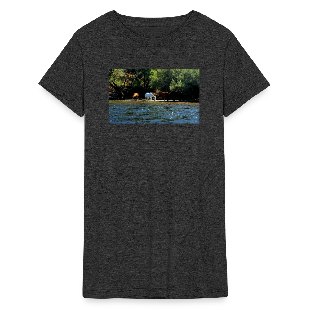 Salt River Horses | Women's Tri-Blend T-Shirt - Black - heather black