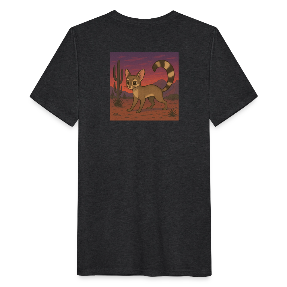 Ringtail Landscape | Men's Tri-Blend Classic T-Shirt - Black - heather black