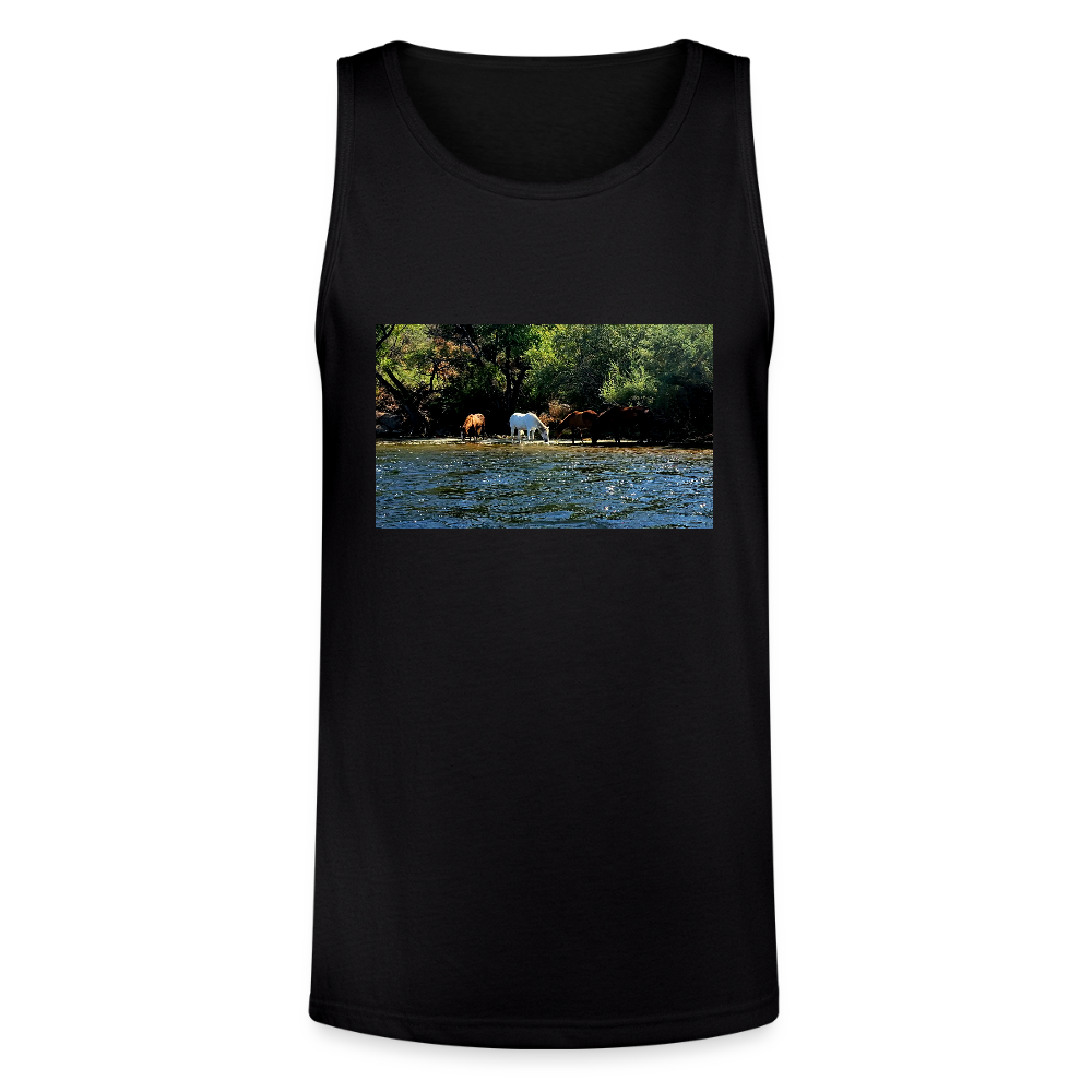 Salt River Horses | Men's Tri-Blend Tank - Black - black