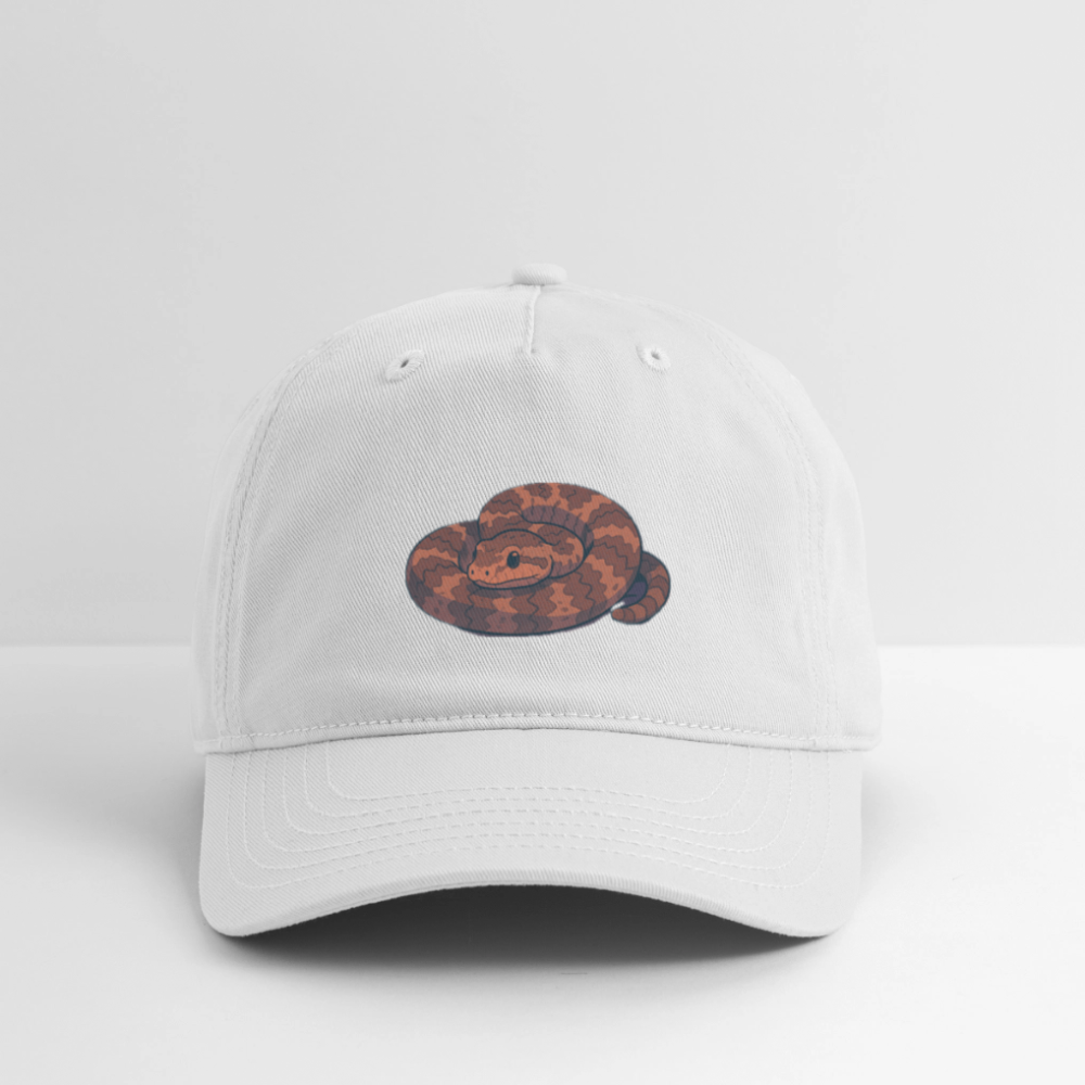 Ridge-nosed Rattlesnake Spotlight | Organic Baseball Hat - White - white