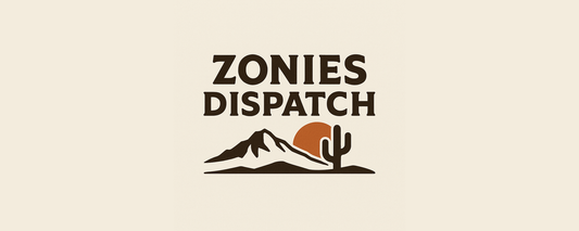 Zonies Dispatch logo banner for eco-friendly apparel brand newsletter.